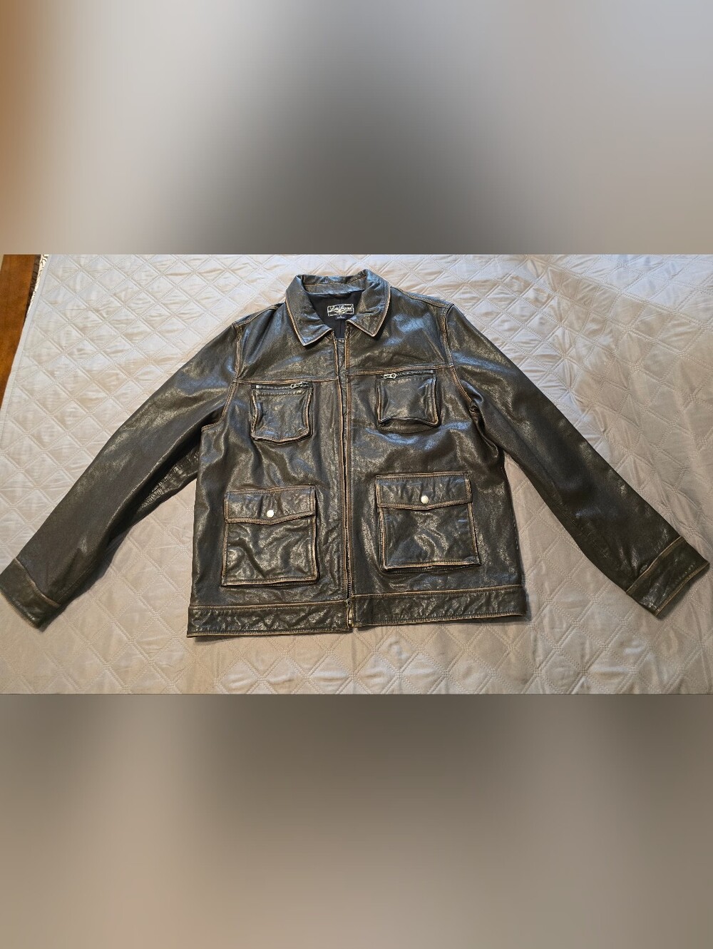 Lucky Legends Cafe Leather Moto Jacket Size XL